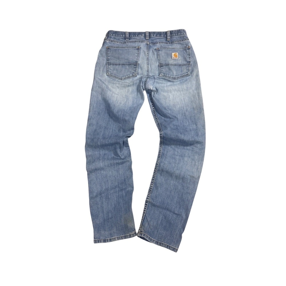Carhartt Jeans Mens 34x31 Blue Good Straight Leg Denim Work Pants
